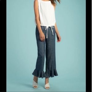 Trina Turk Mr Roarke Linen Wide Leg Pants size 0